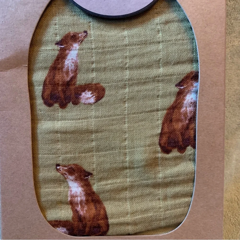 Milkbarn Organic Cotton fox print baby swaddle blanket NEW - Picture 7 of 8